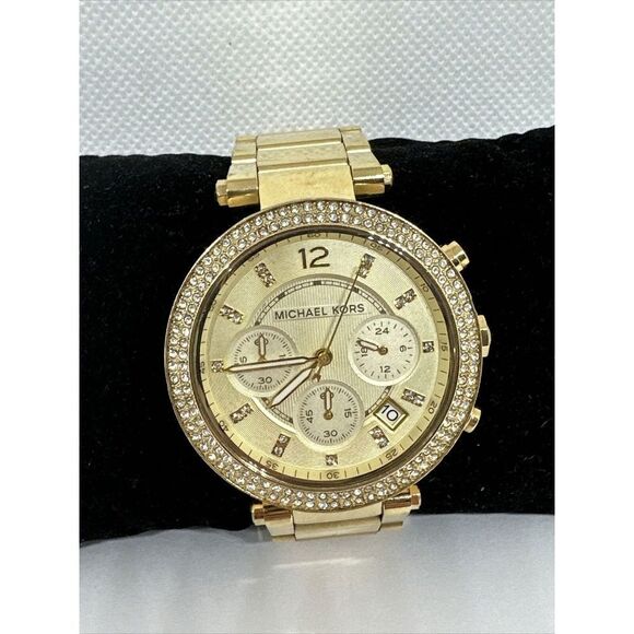 Michael Kors Parker MK5354 Women\'s Gold Stainless Steel Analog Dial Watch NUL4
